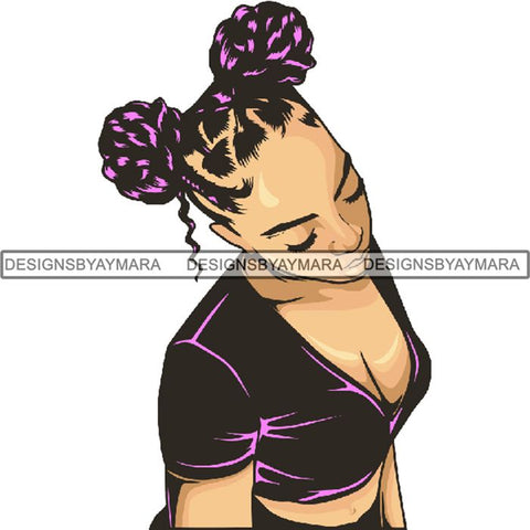 Afro Woman Braids Dreads Dreadlocks Hairstyle PNG Print File Not For Cutting