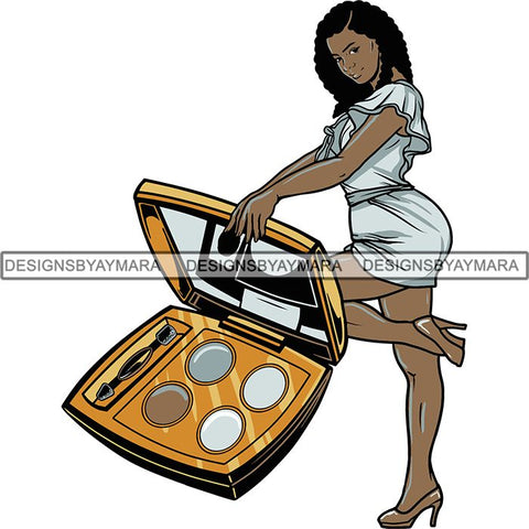 Afro Woman SVG Make Up Goddess Cutting Files For Cricut Silhouette and Much More