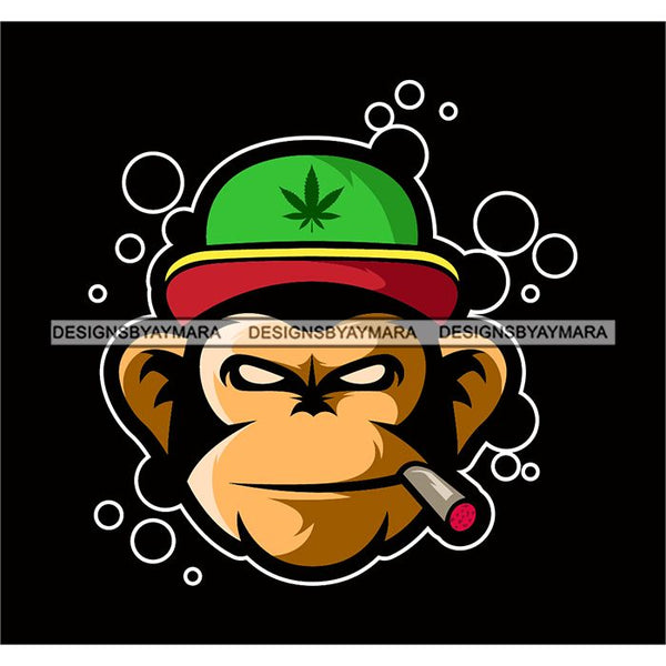 Ganja Narcotic Joint Blunt Weed Leaf Hydroponics Cannabis Woman Smoking Grass Marijuana SVG Cut Files