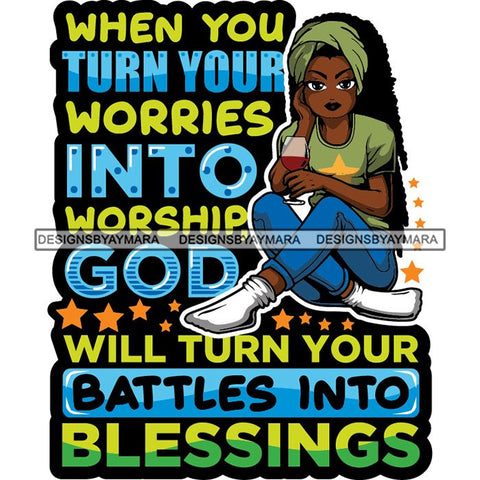 Afro Lola Drinking Wine Life Quotes .SVG Cutting Files For Silhouette and Cricut and More!