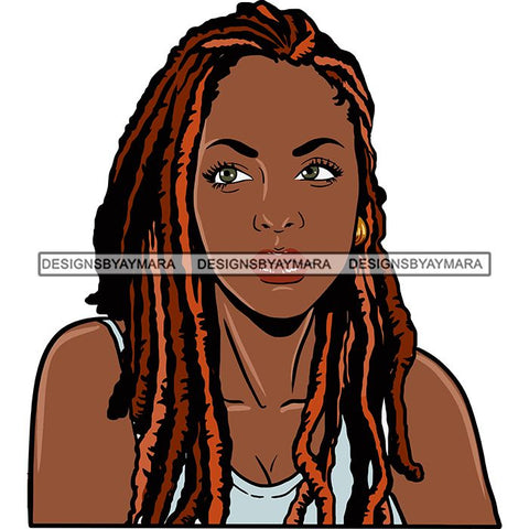 Afro Woman Braids Dreadlocks Sister-Locks Dreads Locks Hairstyle .SVG Cut Files For Silhouette and Cricut