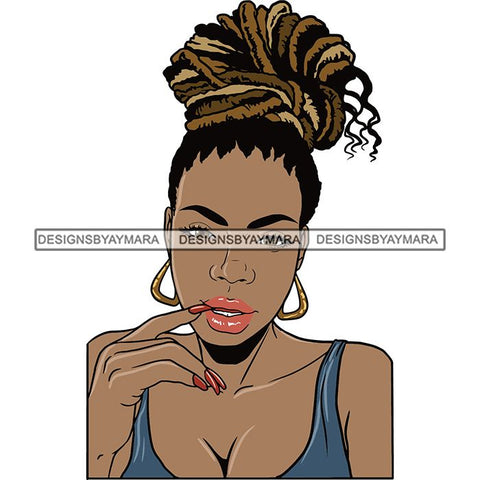 Afro Woman Goddess Braids Dreads Diva Melanin Love Sensual .SVG Cut Files For Silhouette and Cricut and More!