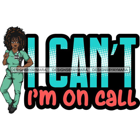 Afro Lola Nurse Medical Occupation SVG Cutting Files For Cricut Silhouette and More