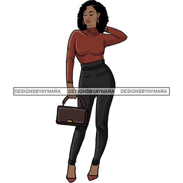 Fashion Diva Glamour Afro Classy Sexy Lady SVG PNG JPG Vector Files For Cutting and More
