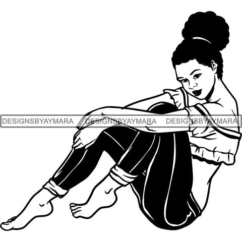 Afro Sexy Goddess Melanin Woman Queen Tattoo SVG Cut Files For Silhouette and Cricut
