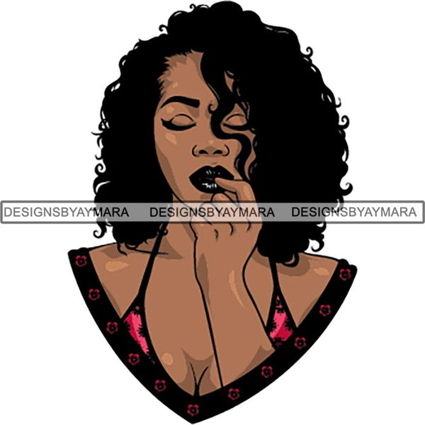 Afro Latin Woman SVG Curly Hairstyle Cutting Files For Silhouette Cricut and More