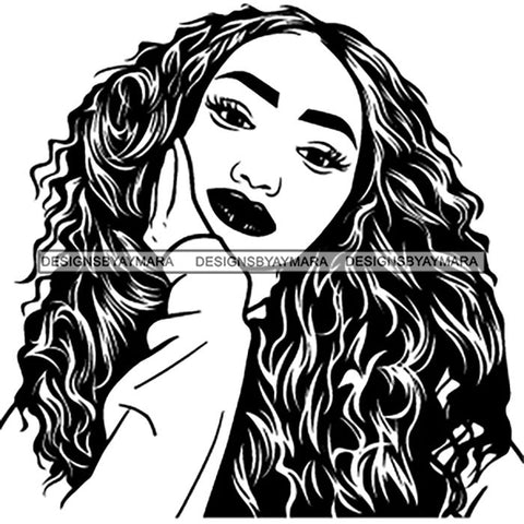 Afro Lady Black Goddess Melanin Dark Latina Morena SVG Files For Cutting and More!