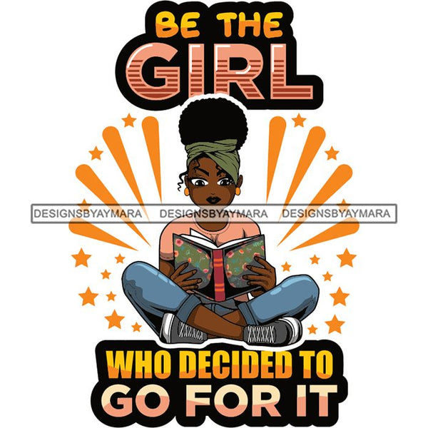 Afro Lola Reading Education Smart Woman Quotes .SVG Cutting Files For Silhouette Cricut and More!