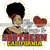 Southern California Collage Football Melanin SVG Cutting Files For Silhouette Cricut and More