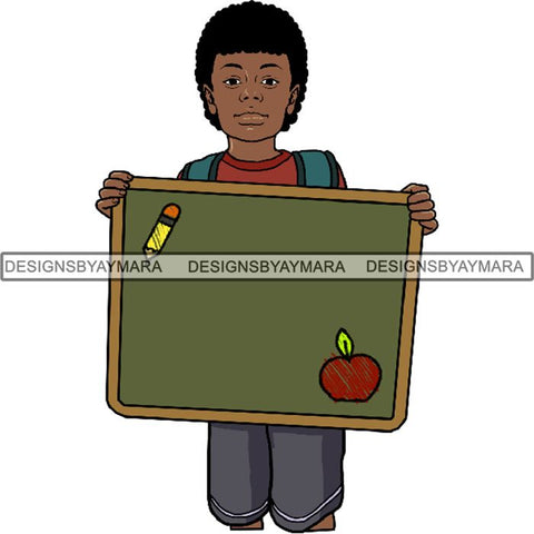 Back to School Kid Student Education Supplies .PNG Print File Not For Cutting