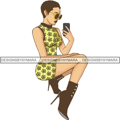 Afro Lady Queen Goddess Melanin Nubian .PNG Print Files Not For Cutting