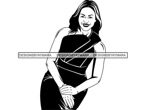 Classy Woman SVG Nubian Glamour Fabulous Make Up Fashion Model Queen Diva Lady Princess  .SVG .EPS .PNG Vector Clipart Cricut Circuit Cut Cutting