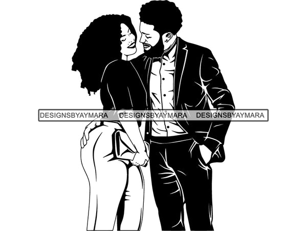 Black Couple Goals SVG  Relationship African Ethnicity Strong Family Falling in Love Happiness Young Adult EPS .PNG Vector Clipart Cricut Circuit Cut Cutting