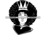 Afro Beautiful Black Woman SVG African American Ethnicity Afro Puffy Hairstyle Beauty Salon Queen Diva Classy Lady  .SVG .EPS .PNG Vector Clipart Digital Cricut Circuit Cut Cutting