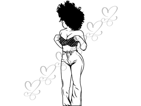 Afro Beautiful Black Woman SVG African American Ethnicity Afro Puffy Hairstyle Beauty Salon Queen Diva Classy Lady  Beautiful People Beauty Salon Princess