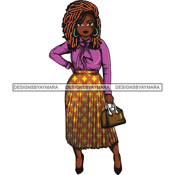 Afro Classy Lola Elegance Glamour Church Lady .SVG Clipart Vector Cutting Files For Circuit Silhouette Cricut and More!