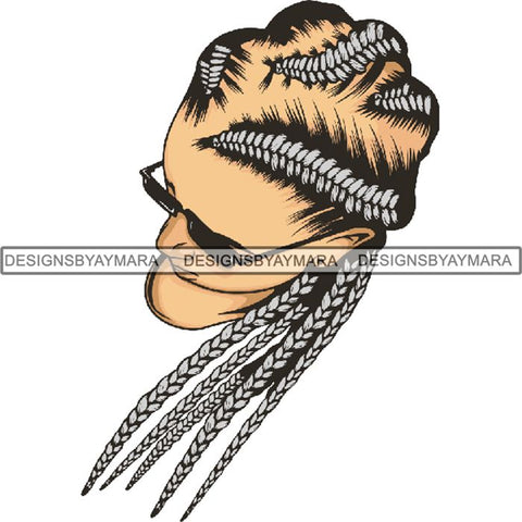 Afro Woman Braids Dreads Dreadlocks Hairstyle PNG Print File Not For Cutting