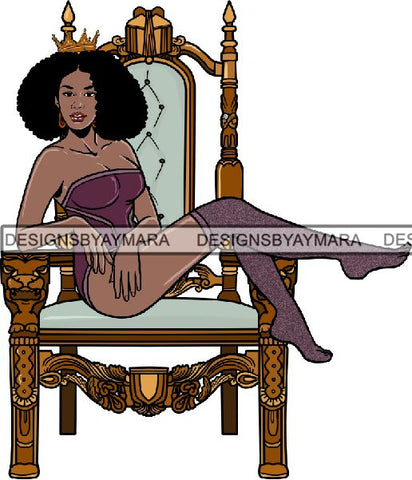 Afro Queen Goddess Melanin Nubian Glamour .PNG Print Files Not For Cutting
