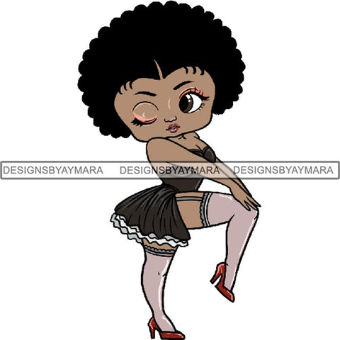 Afro Sexy Queen Betty SVG Cutting Files For Cricut and Silhouette
