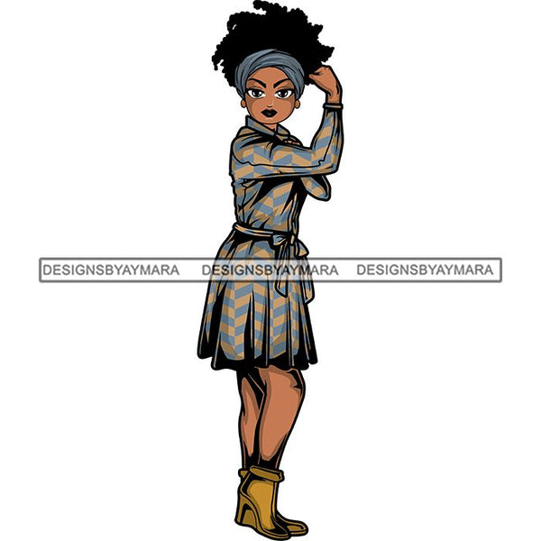 Afro Strong Classy Lola Flexing Believe in Yourself .SVG Cutting Files For Silhouette and Cricut and More!
