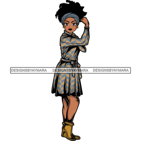 Afro Strong Classy Lola Flexing Believe in Yourself .SVG Cutting Files For Silhouette and Cricut and More!