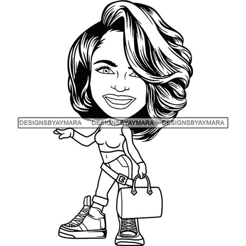 Cute Afro Lola Boss Lady Summer Fashion Dope Diva Glamour .SVG Cutting