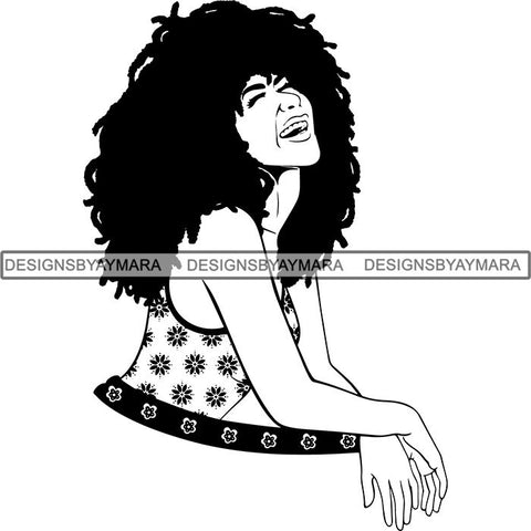 Afro Latina Woman SVG Cutting Files For Silhouette Cricut and More