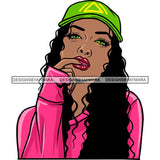 Ebony Afro Woman Nubian Melanin Brown Skin Makeup Model Glasses Accesories SVG Cut Files