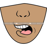 Funny Half Face Cute Designs For Mask Virus Protection SVG Cutting Files