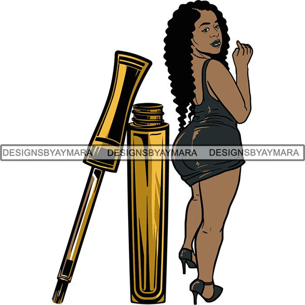 Afro Woman SVG Make Up Goddess Cutting Files For Cricut Silhouette and Much More