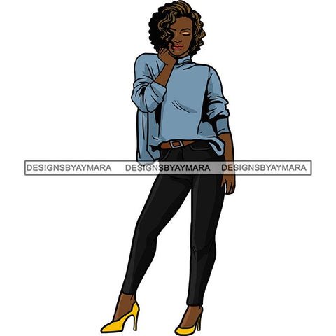 Fashion Diva Glamour Afro Classy Sexy Lady SVG PNG JPG Vector Files For Cutting and More