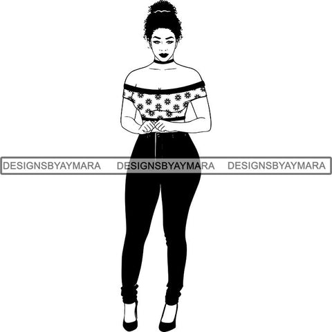 Afro Latina Woman SVG Cutting Files For Silhouette Cricut and More