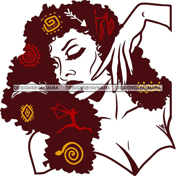 Sensual African Silhouette Goddess Safari Africa Nature Exotic Culture SVG Cutting Files.