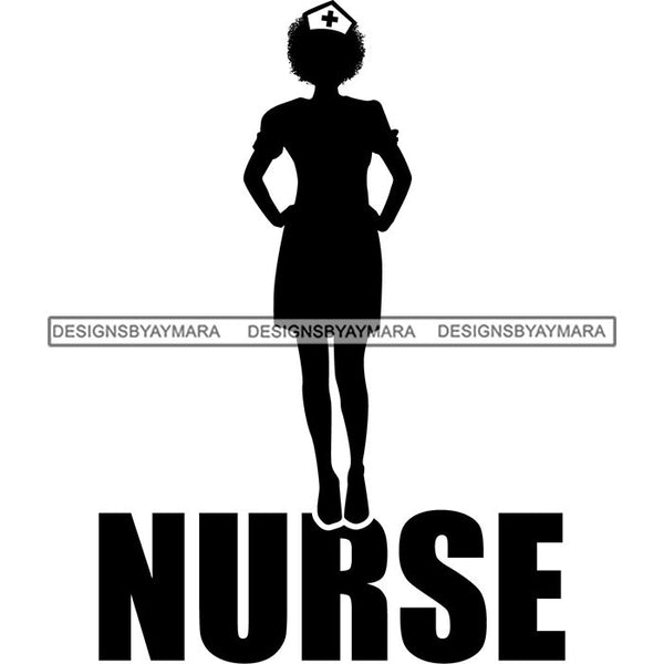 Nurse Black Queen Afro Woman Silhouette Designs Goddess Praying Blessed Life Diva SVG Files For Cutting and More!
