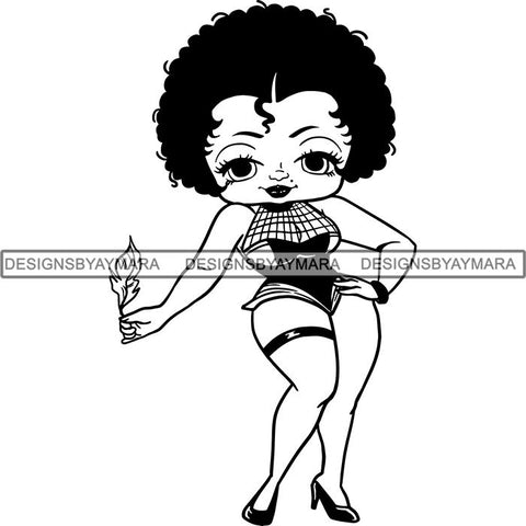 Afro Sexy Queen Betty SVG Cutting Files For Cricut and Silhouette