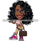 Cute Afro Lola Boss Lady Summer Fashion Dope Diva Glamour .SVG Cutting