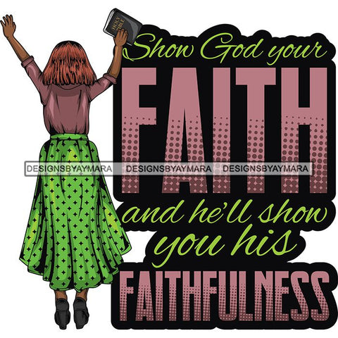 Afro Lola Praying Begging Asking God Lord Faith Strength Quotes .SVG Vector Clipart Cutting Files For Silhouette Cricut and More!