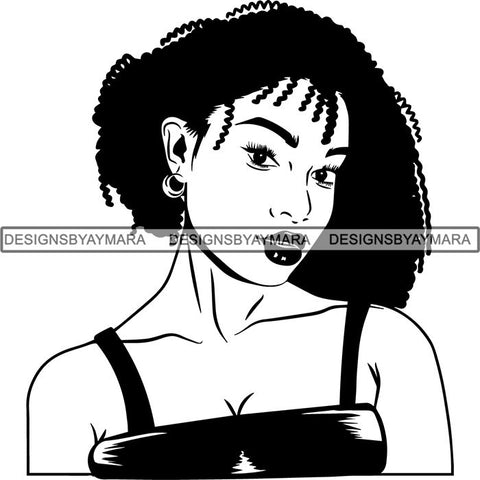 Afro Latina Woman SVG Cutting Files For Silhouette Cricut and More