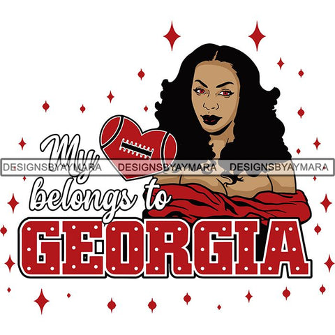 Georgia Collage Football Melanin SVG Cutting Files For Silhouette Cricut and More