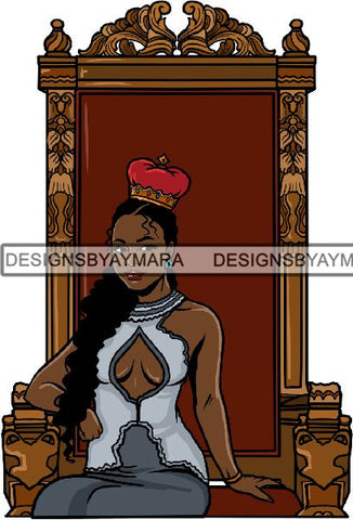 Afro Queen Goddess Melanin Nubian Glamour .PNG Print Files Not For Cutting