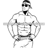 Attractive Man Bearded Hipster Model Fashion Male Guy Stylish Mustache Close-up Sexy Macho Manly SVG Files For Cutting