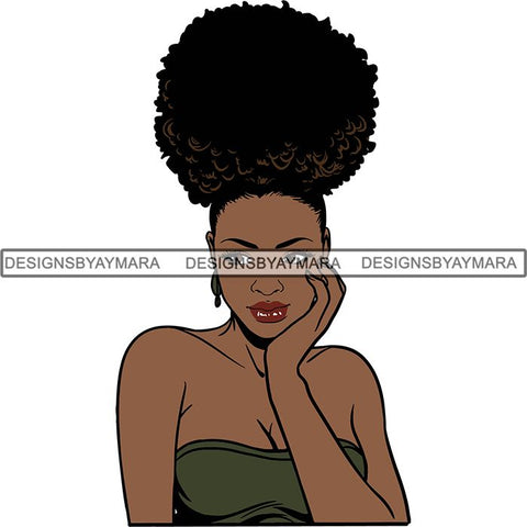 Afro Woman Nubian Melanin Popping Unique Design SVG Cutting Files For Silhouette Cricut and More