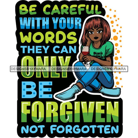Afro Lola Drinking Wine Life Quotes .SVG Cutting Files For Silhouette and Cricut and More!