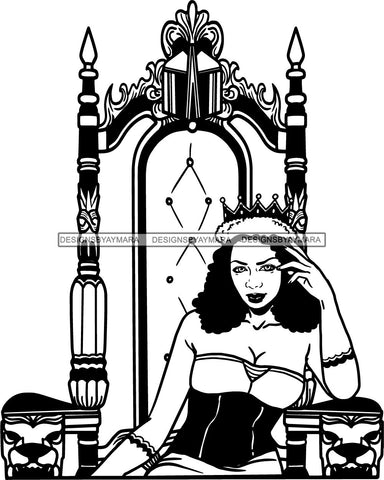 Afro Queen Goddess Melanin Nubian Glamour .SVG Cutting Files For Silhouette and Cricut