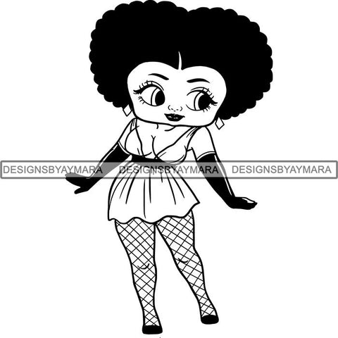 Afro Sexy Queen Betty SVG Cutting Files For Cricut and Silhouette