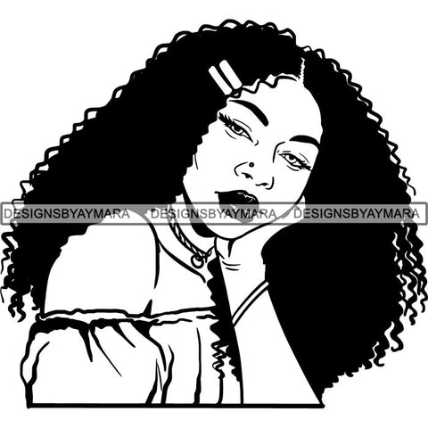 Afro Latina Woman SVG Cutting Files For Silhouette Cricut and More