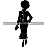 Afro Classy Church Lady Silhouette Glamour Beautiful Model SVG Files For Cutting and More!