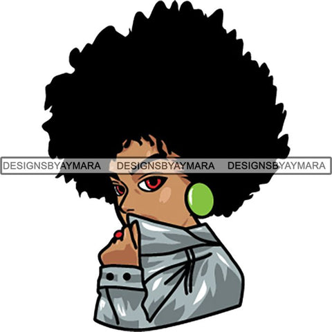 Afro Melanin Popping Lola Kinky Hair God Quotes SVG Cutting Files For Silhouette Cricut and More