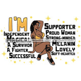 Afro Woman I'm Successful Quotes SVG Files For Cutting and More!