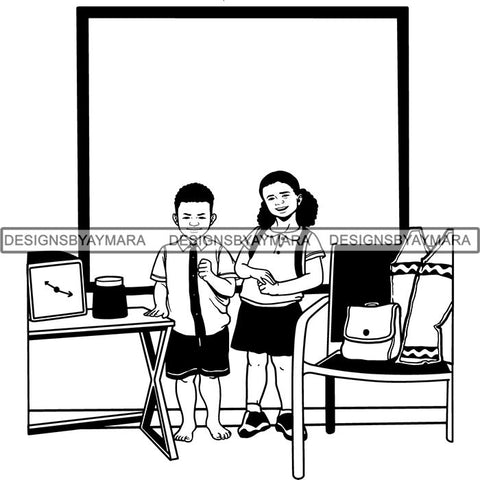 Back to School Kid Student Education Supplies .SVG Cut Files for Silhouette and Cutting